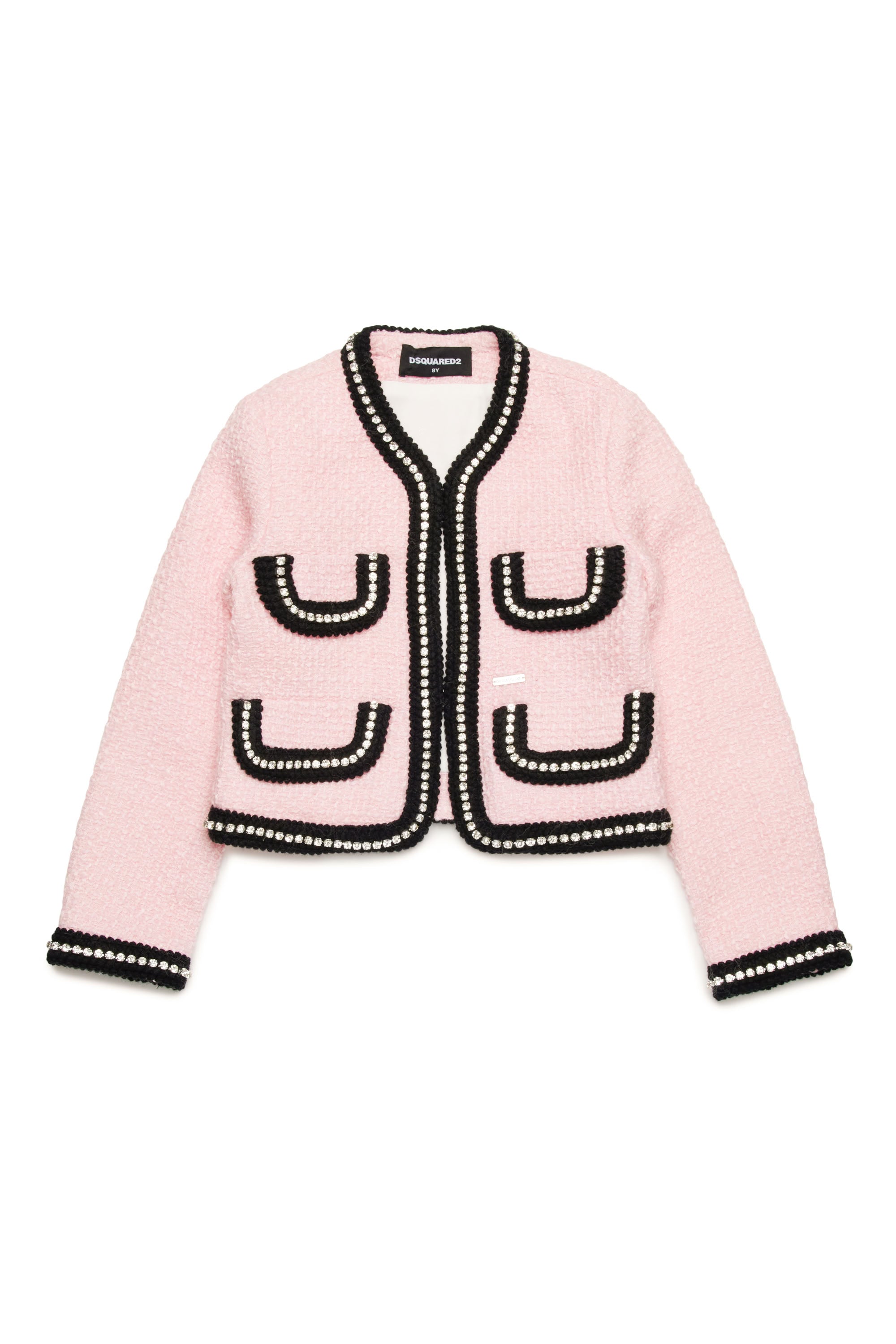 Wool blend jacket with pockets - Almond Blossom