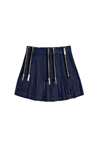 Denim zip skirt - Blue Denim