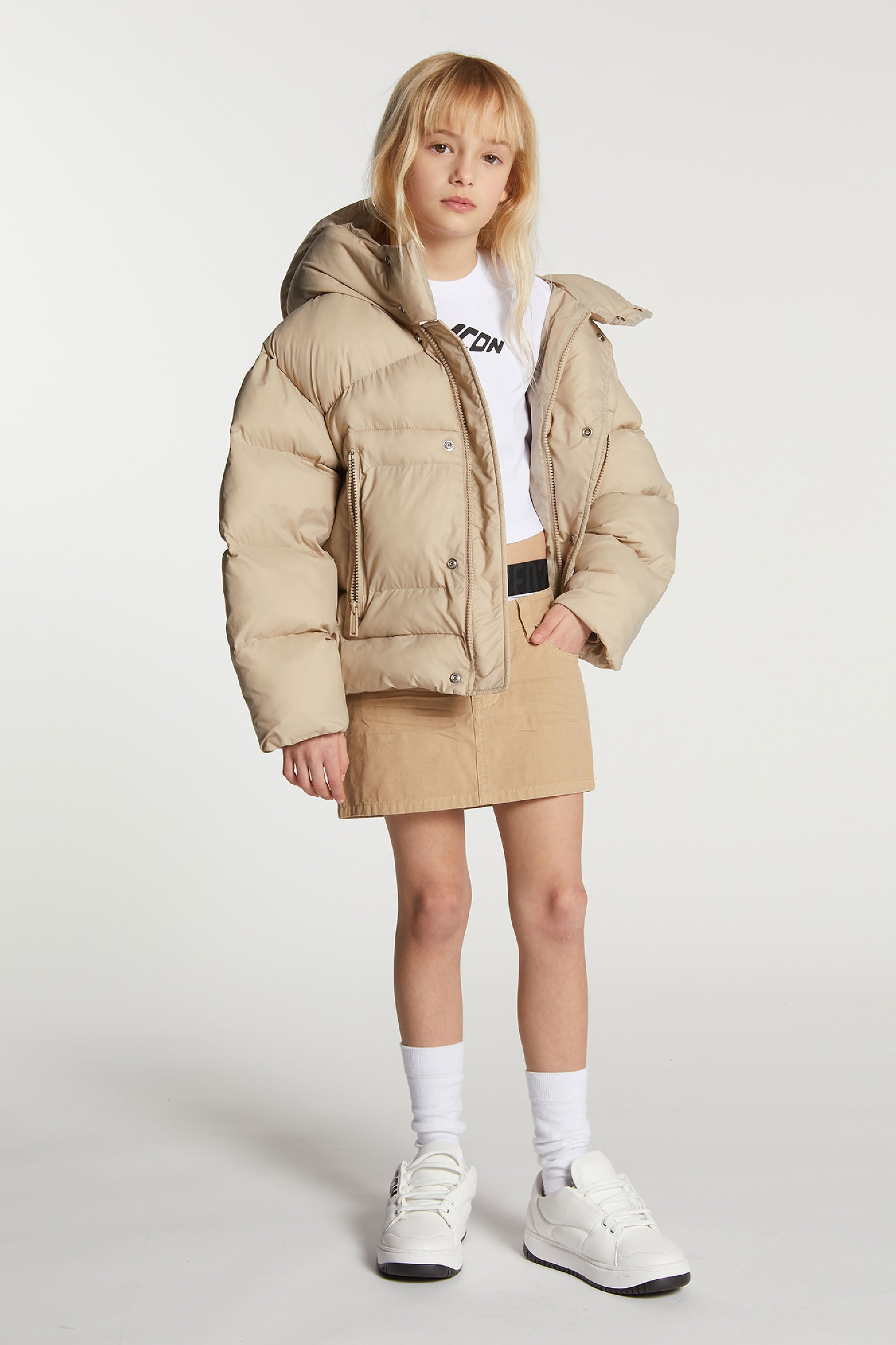 Hooded jacket - Almond Buff