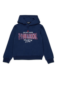 Printed hoodie - Medieval Blue
