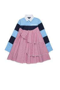 Robe avec volants - White & Bordeaux