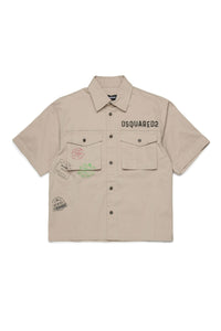 Short-sleeved shirt with pockets - Feather Gray