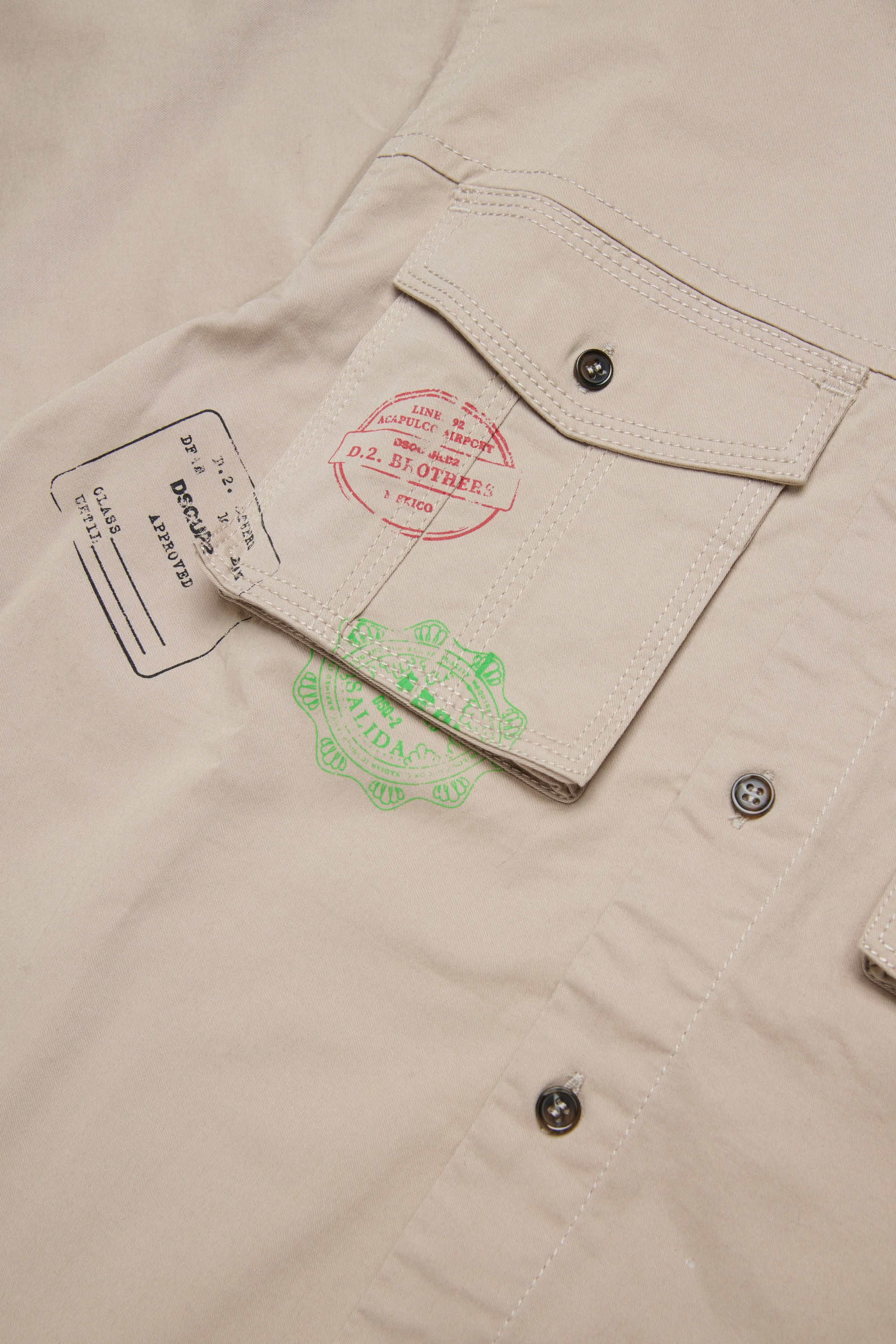 Short-sleeved shirt with pockets - Feather Gray