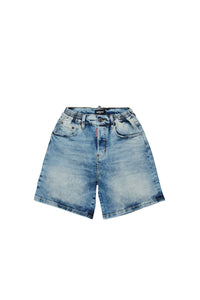 Washed denim shorts - Blue Denim