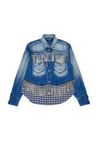 Chemise délavée en denim - Blue Denim