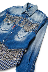 Chemise délavée en denim - Blue Denim