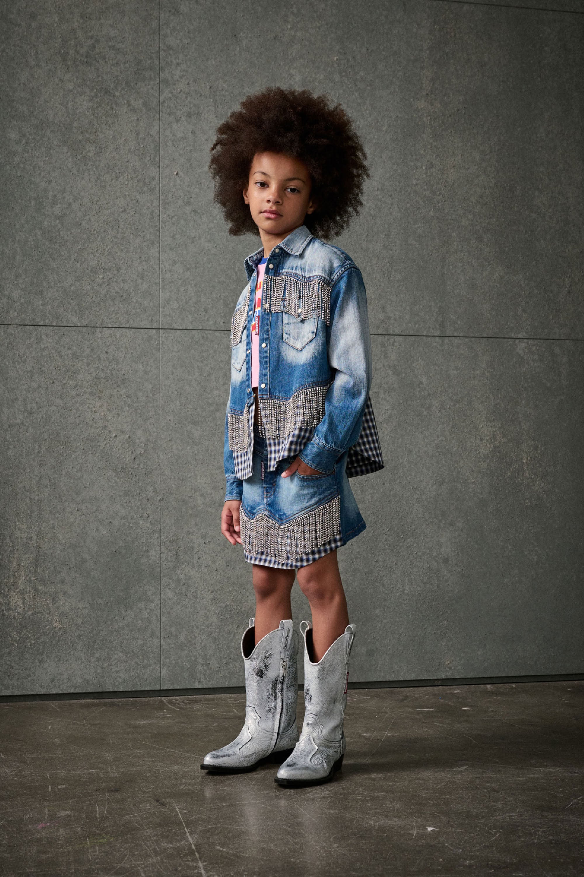 Chemise délavée en denim - Blue Denim