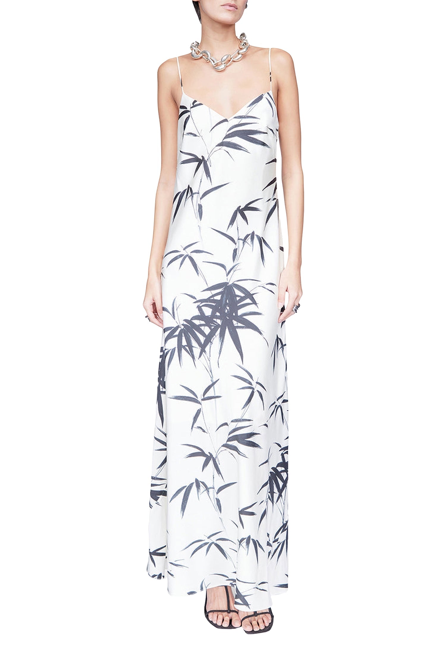 Robe délicate à rayures - Palm Print