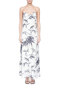 Brushstroke Slip Dress - Palm Print