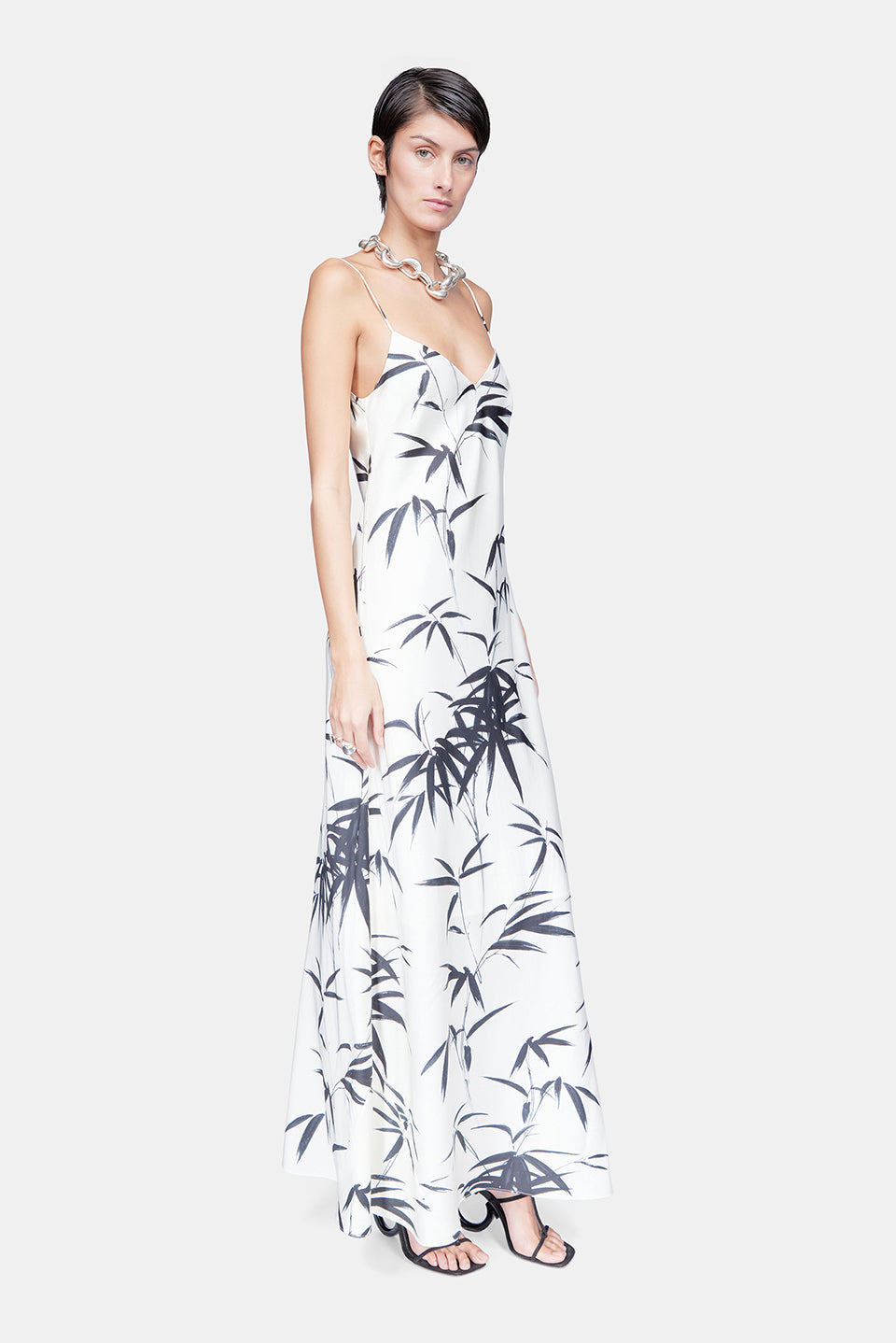 Robe délicate à rayures - Palm Print