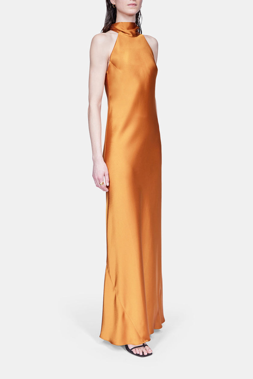 Robe Sienna longue - Brandy