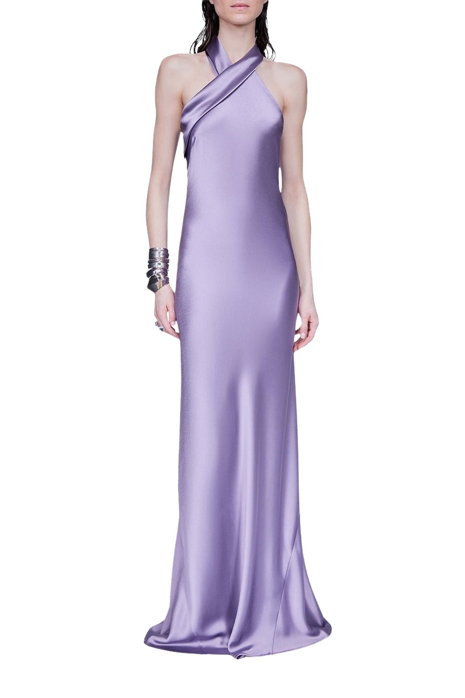 Robe en satin Pandora - Purple Steel