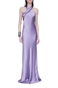Satin Pandora Dress - Purple Steel