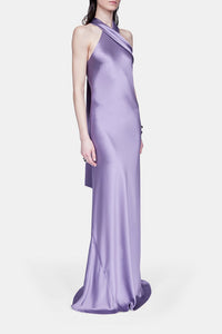 Robe en satin Pandora - Purple Steel
