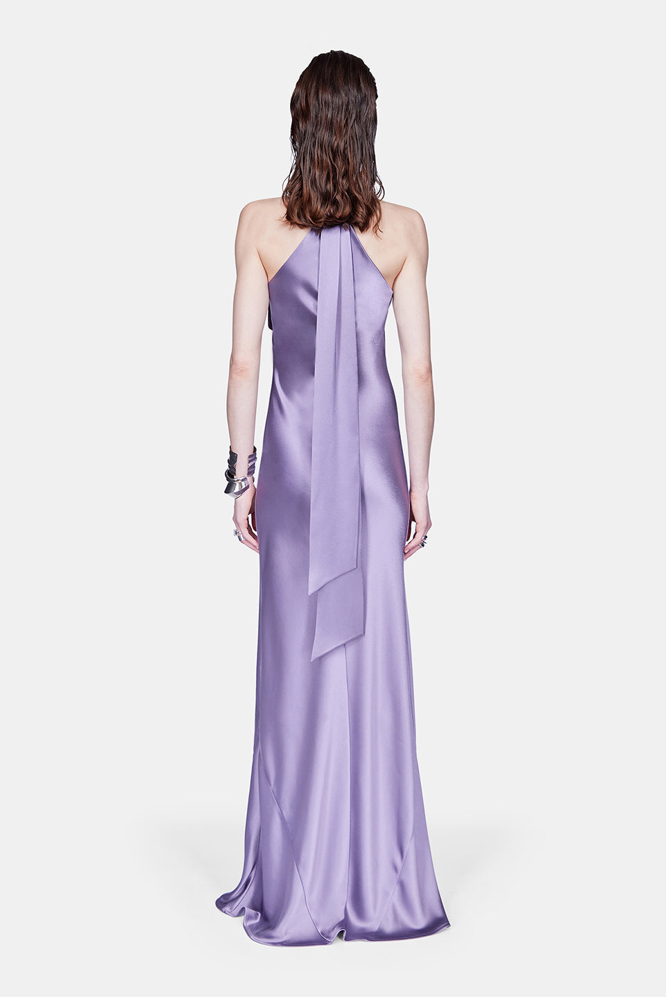 Robe en satin Pandora - Purple Steel