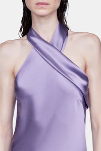 Robe en satin Pandora - Purple Steel