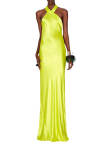 Robe longue Pandora - Lime Yellow