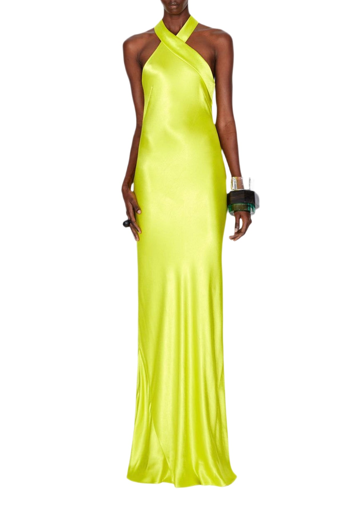 Robe longue Pandora - Lime Yellow
