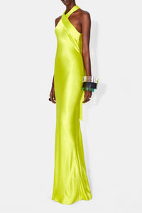 Robe longue Pandora - Lime Yellow