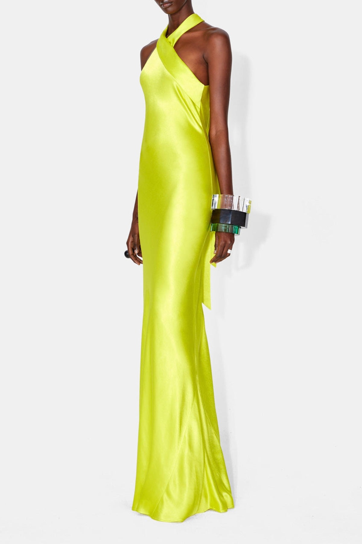 Robe longue Pandora - Lime Yellow