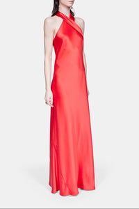 Robe Pandora en satin - Sunset Red