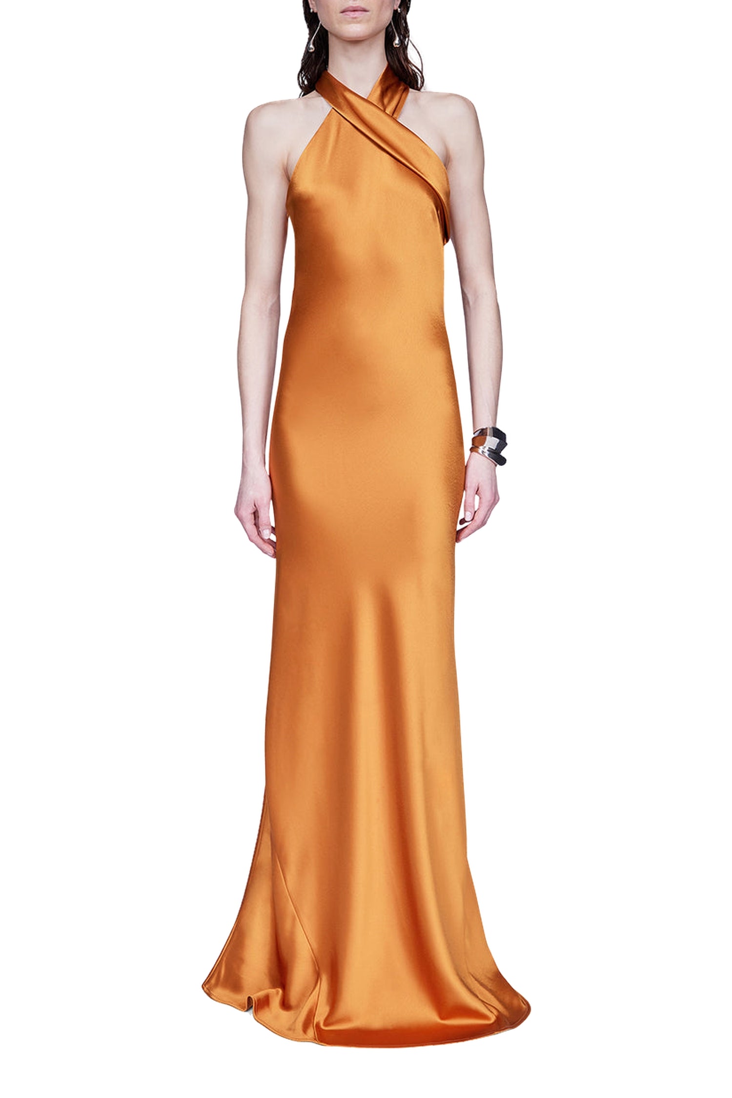 Robe Pandora en satin - Brandy