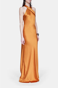 Robe Pandora en satin - Brandy