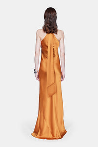 Robe Pandora en satin - Brandy