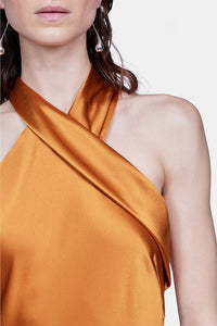 Robe Pandora en satin - Brandy