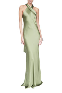 Robe Pandora en satin - Dark Moss