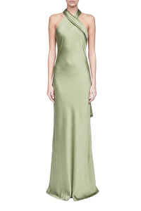 Robe Pandora en satin - Dark Moss