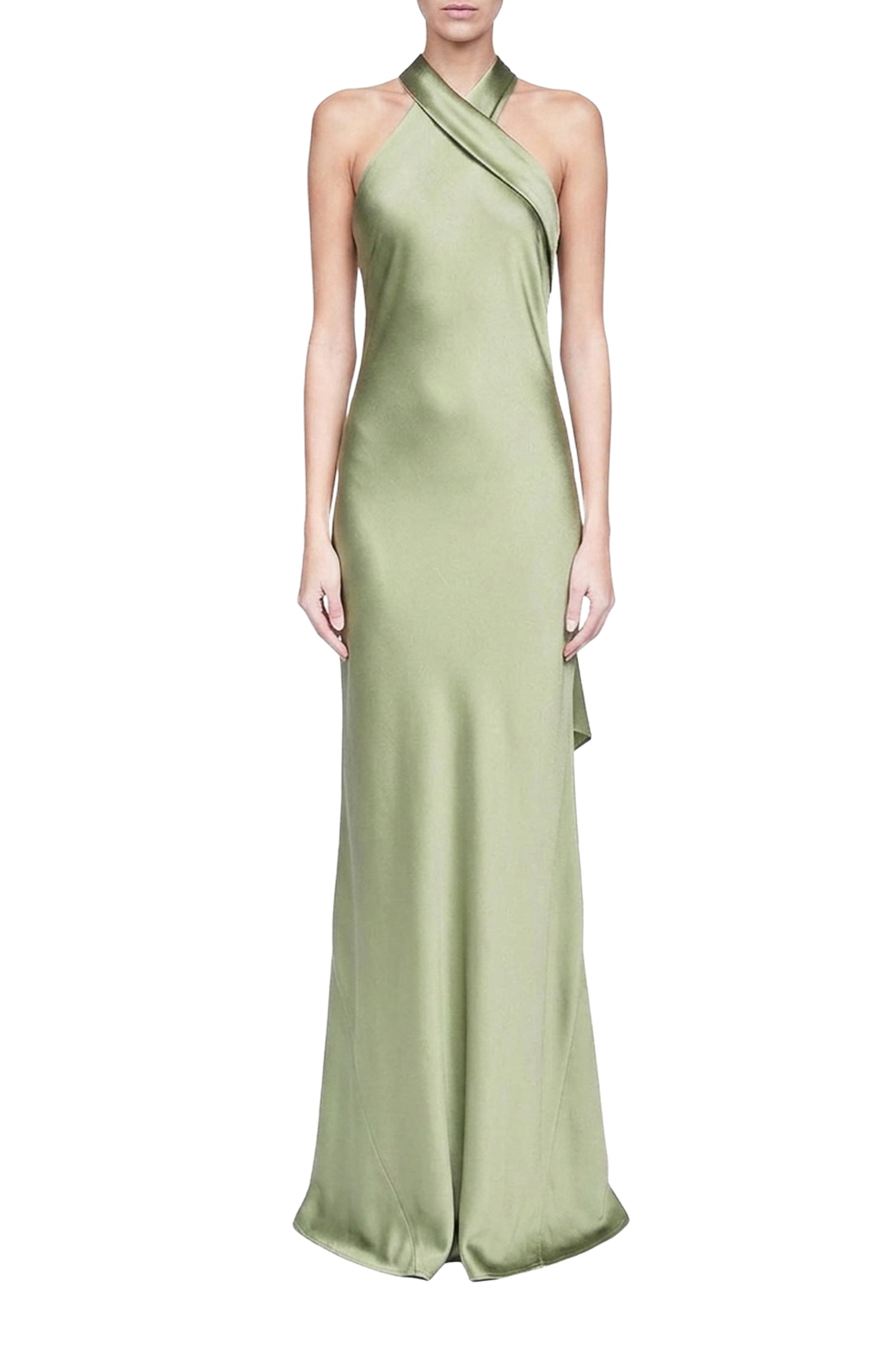 Robe Pandora en satin - Dark Moss