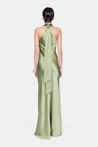 Satin Pandora Dress - Dark Moss