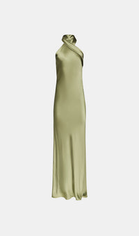Robe Pandora en satin - Dark Moss
