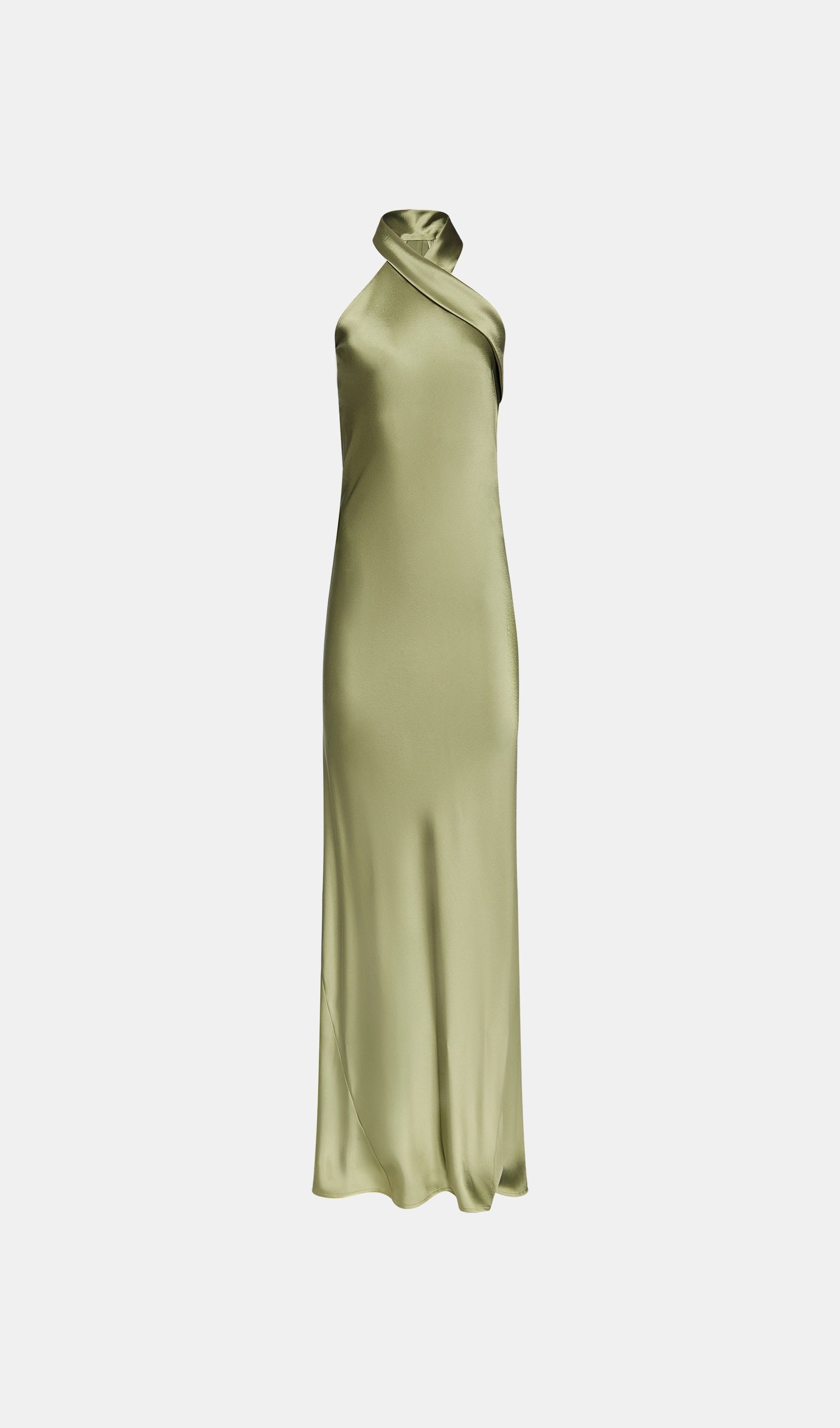 Robe Pandora en satin - Dark Moss