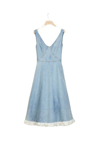 Denim midi dress - Blueberry