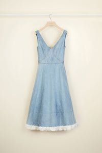 Robe midi en denim - Blueberry