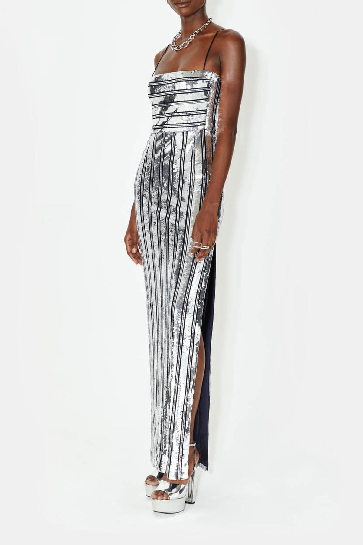 Robe longue bandeau Stargaze - Silver