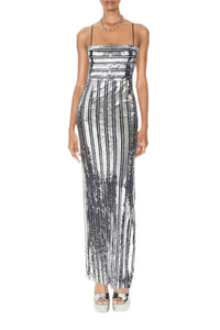 Robe longue bandeau Stargaze - Silver