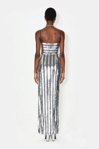 Stargaze Bandeau Dress - Silver