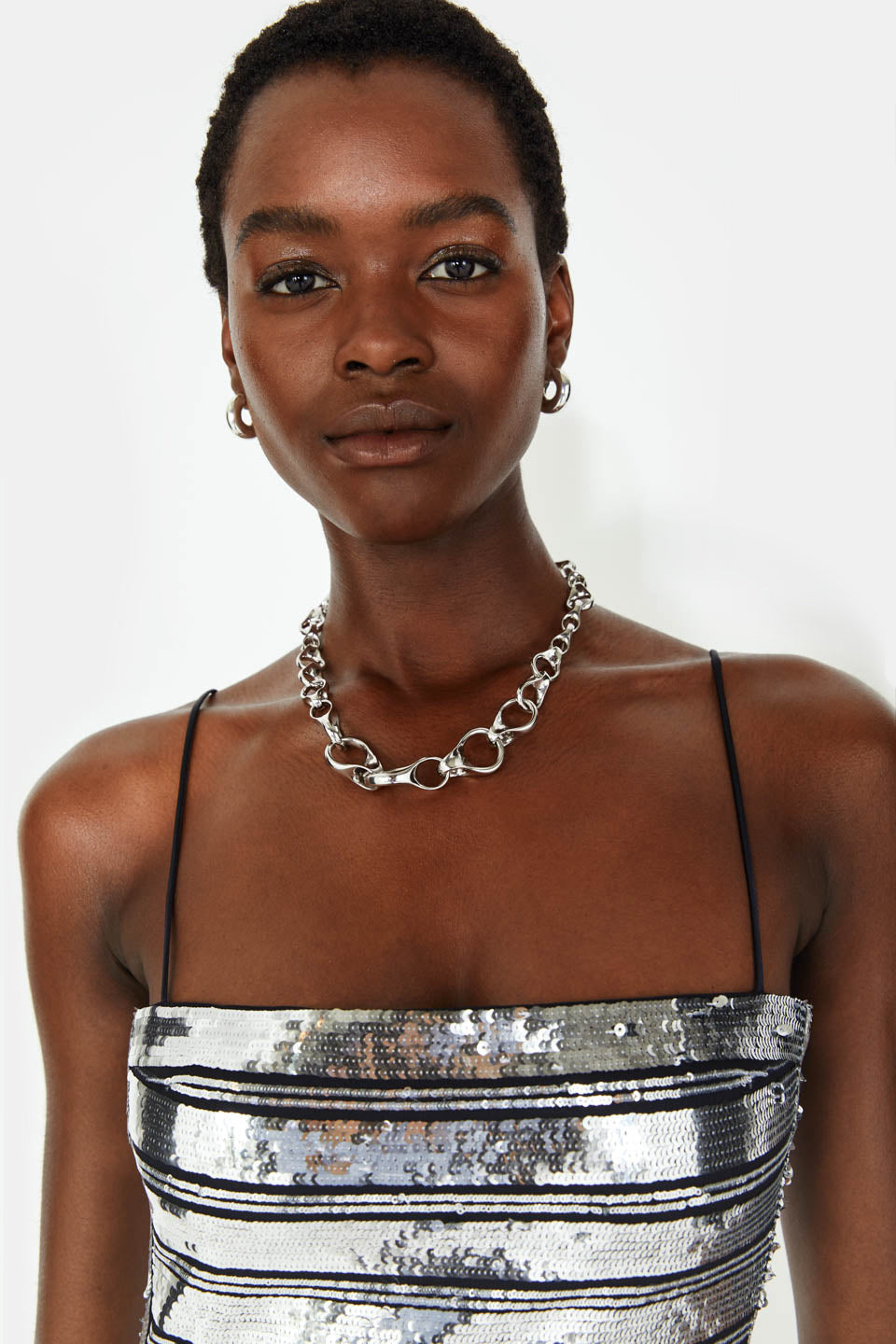 Stargaze Bandeau Dress - Silver