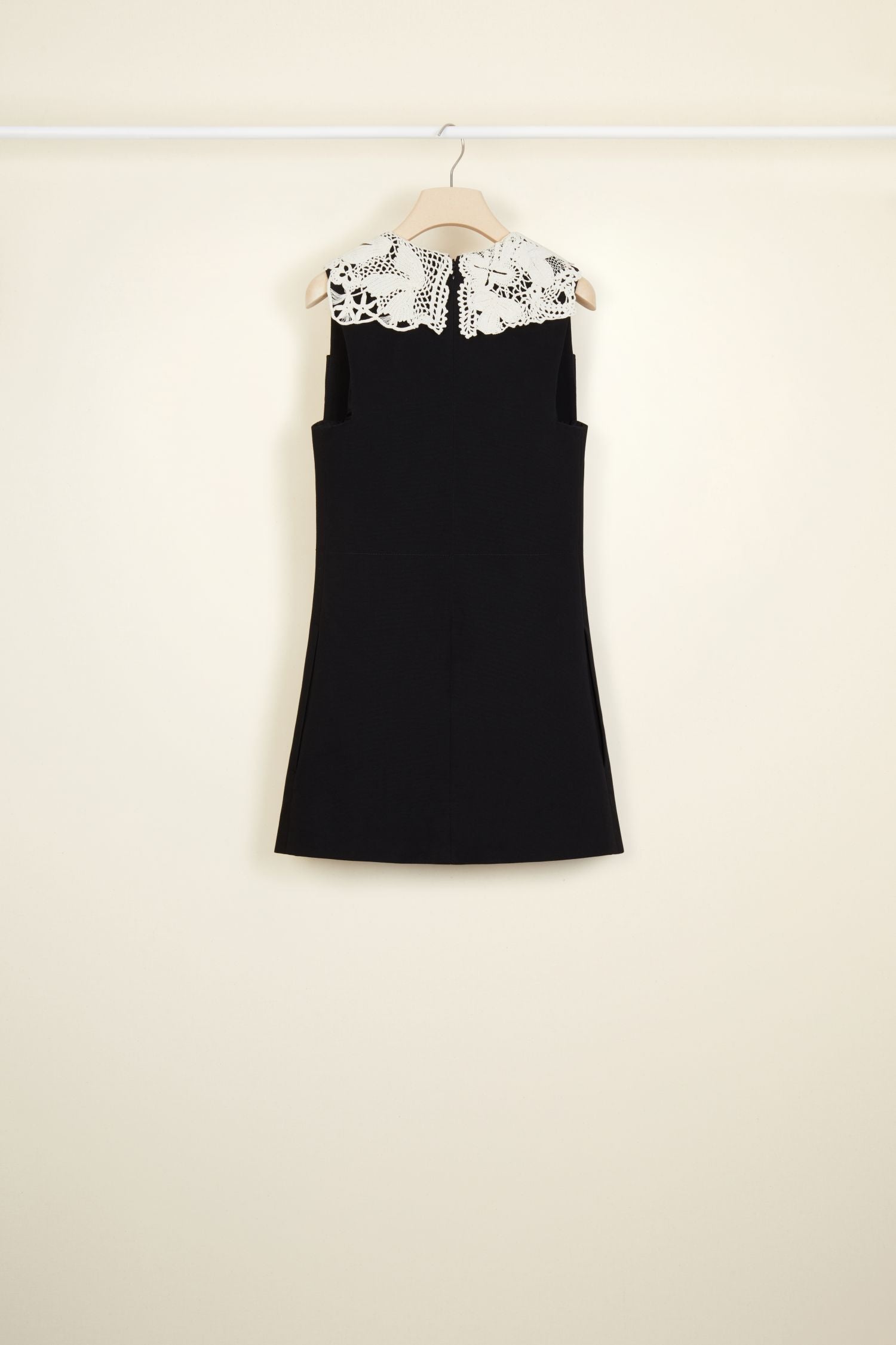 Robe safari en coton avec col crochet - Noir