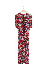 Robe fleurie froncée à noeuds - A Thousand Flowers Bloom