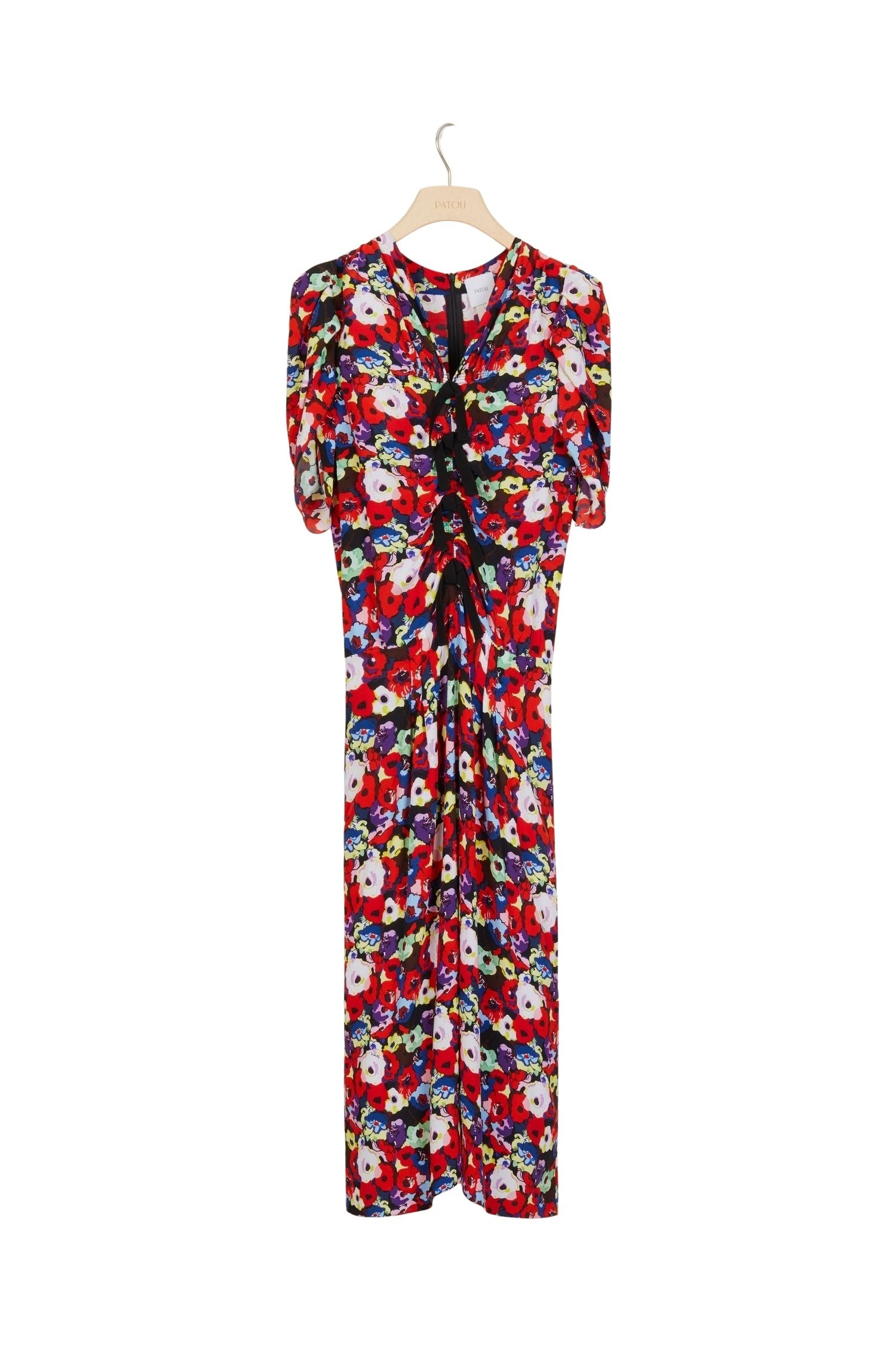 Robe fleurie froncée à noeuds - A Thousand Flowers Bloom