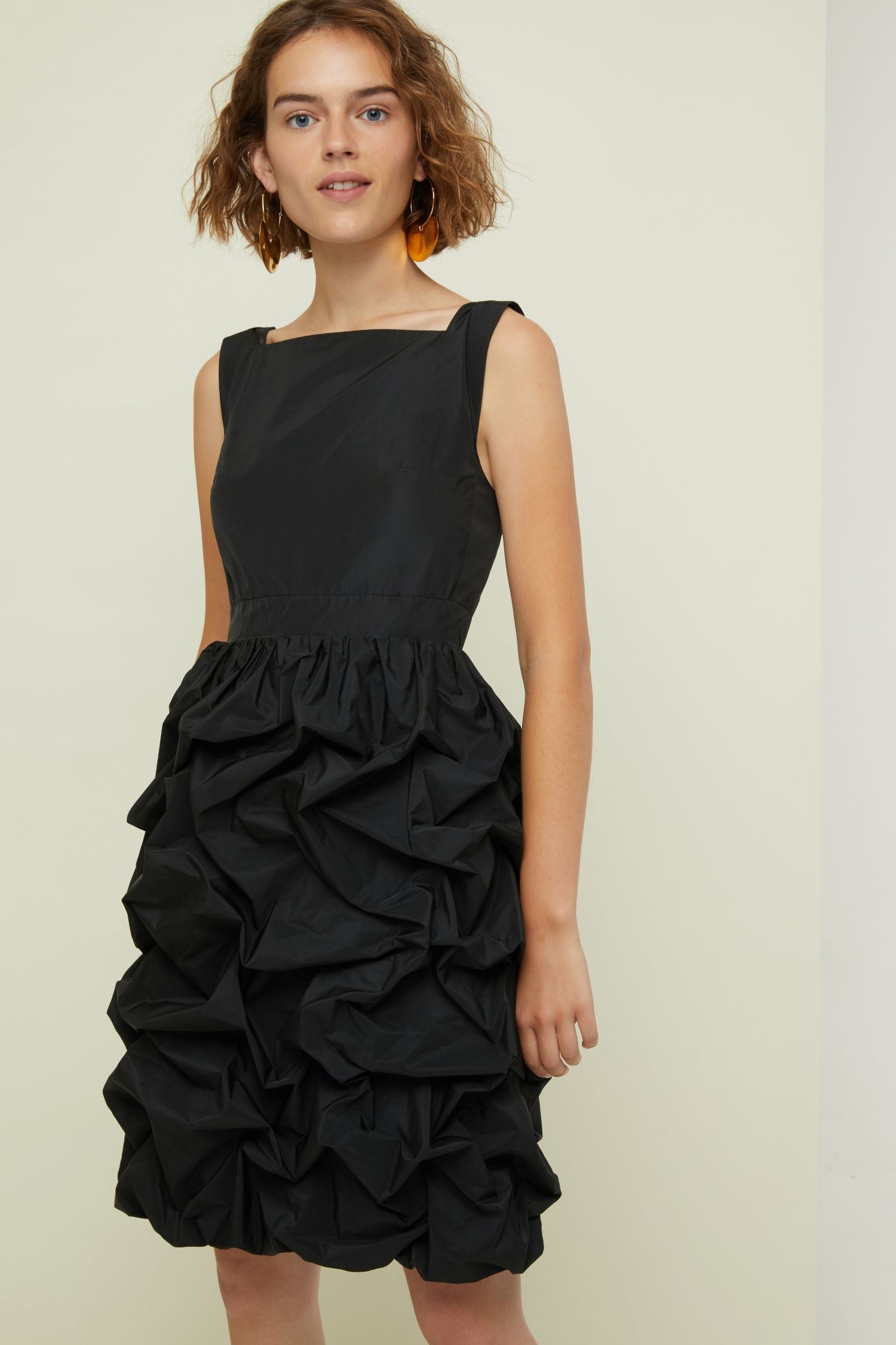 Robe en faille à jupe boule - Noir