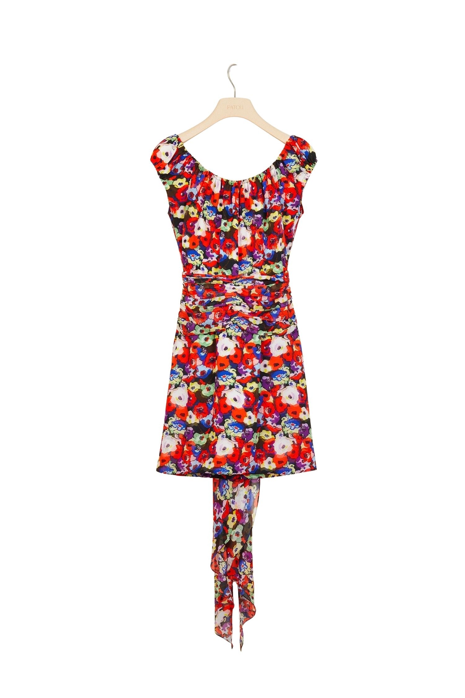 Robe en soie imprimée à épaules dénudées - A Thousand Flowers Bloom