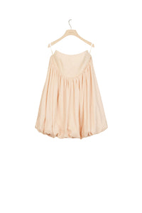 Strapless floral ball dress - Peach Blossom