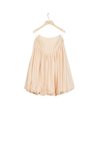 Robe bustier fleurie forme boule - Fleur de Pêche