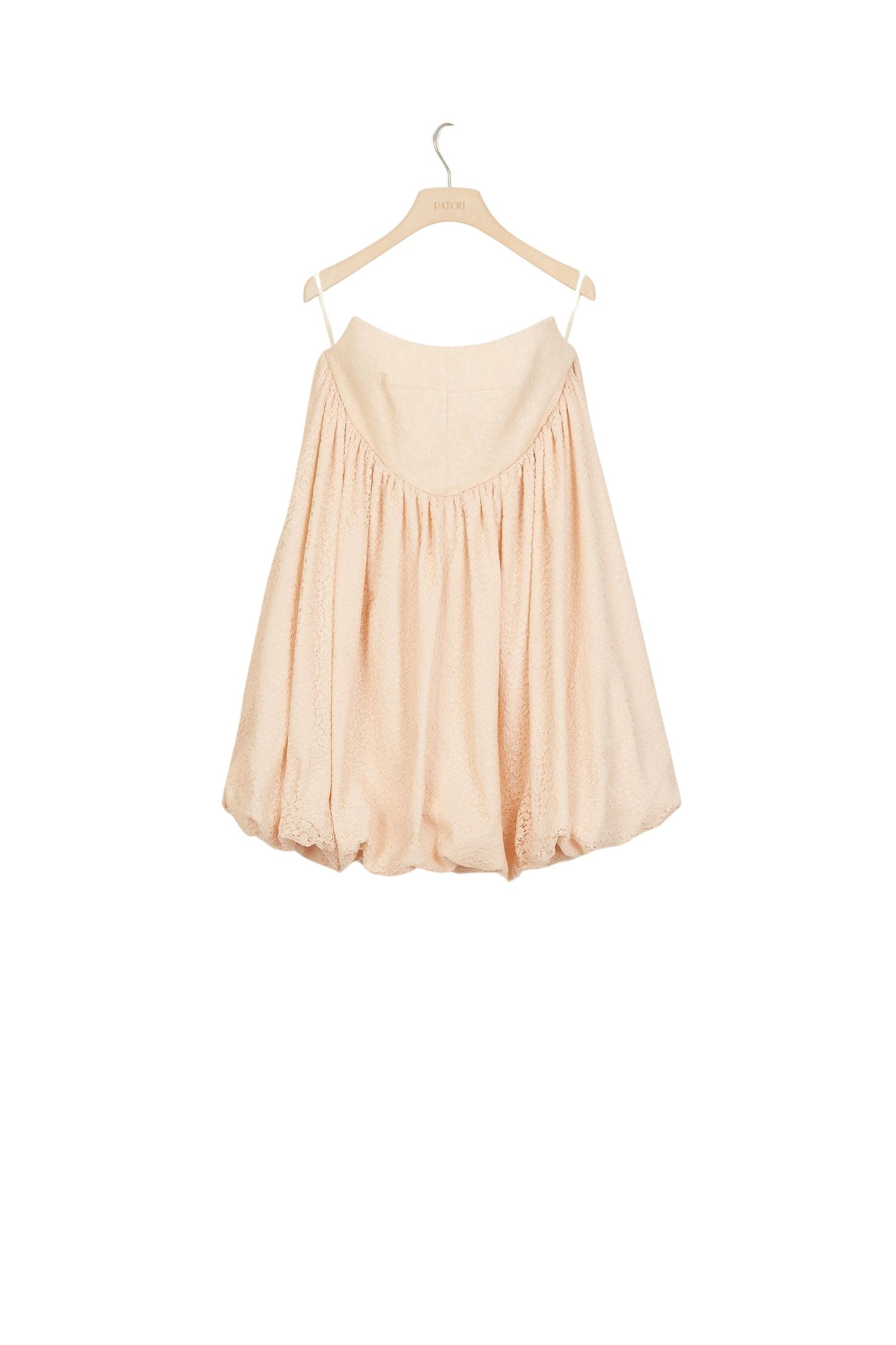Robe bustier fleurie forme boule - Fleur de Pêche