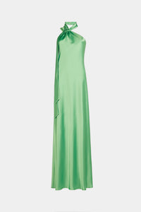 Robe longue Ushuaia en satin - Paris Green